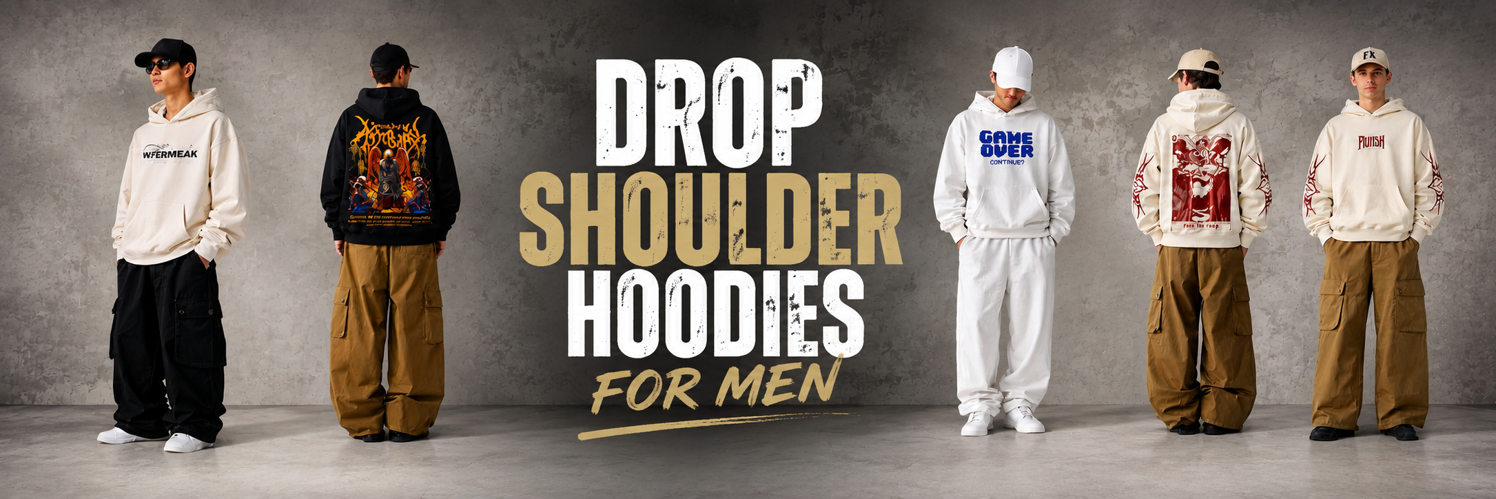 shop drop shoulder hoodies for men from men's new arrival hoodies collection